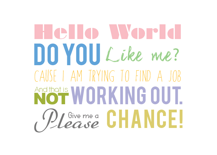 Typography quote – job seekers