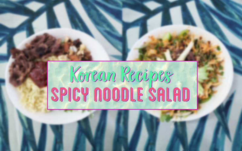 Korean salad recipe – Spicy sweet beef noodle dish